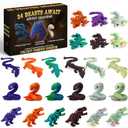 Dragon Advent Calendar 2025, Christmas Countdown with 24 Mythical Dragons, Fantasy 3D Printed Toys, Collectible Figures and Holiday Gifts for Kids Teens Boys