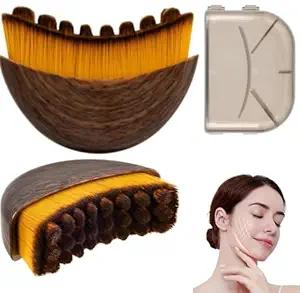 Lymphatic Contour Face Brush - Anti-Puffiness & Jawline Sculpting Massager, Ergonomic Dry Facial Brush for Lymphatic Drainage, Double Chin, Jawline Sculpting, for Face, Neck, Forehead