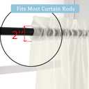 OWENIE Sheer Curtains 90 Inches Long, Elegant Sheer Curtains for Bedroom, Window Voile Sheer Curtain Panels/Drapes/Treatment for Living Room, 2Pcs, Each 42" W x 90" L, Ivory