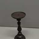 Sungmor Rustic Cast Iron Pillar Candle Holder, 9.6" Tall Vintage Candlestick Holders, Table Centerpiece Metal Candle Holder, Farmhouse Candle Stand for Fireplace Shelf Home Decor