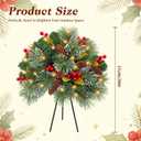 Christmas Urn Filler, 20" Pre-Lit Artificial Xmas Tree Decor with Lights