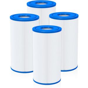 Future Way Pool Filter Cartridge Type A or C Replacement for Intex 1000/1500/530 GPH Filter Pump for Above Ground Pools, Replace Type A or C, 4 Pack