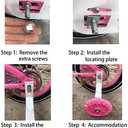 Training Wheels for Bicycle,Flash Mute Wheel Compatible for Bikes of 12 Inch 1 Pair (light pink)