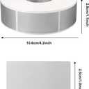 Leinuosen 1000 Pieces 2 x 1 Inch Square Scratch Off Sticker Silver Stickers for Gender Reveal DIY Reward Programs Scratch Tickets