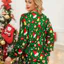 VILOVE Ugly Christmas Sweatshirt Women Merry Christmas Pullover Funny Animal Graphic Tops Causal Hoodie (Large, Green)