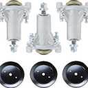 Spindle Assembly Compatible with Craftsman Husqvarna187292,192870, 532192870, 532187292, Includes Pulley 195945,197473, Fits AYP 42", 46", 48" and 54" Decks
