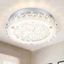 Modern Crystal Flush Mount Ceiling Light 4000K LED Flush Mount Crystal Ceiling Light Dimmable Small Chandelier for Closet Bathroom Staircase Dining Room Laundry Kitchen Foyer Hallway 8.3"
