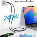 Silkland 80Gbps USB 4 for Short Thunderbolt 5 Cable 1.6FT, 120Gbps Bandwidth for 16K/Dual 8K, 240W Charing, Braided USB C Data Cable Compatible Thunderbolt 4, SSD,MacBook M4 Pro/Max,iPhone 17/16, Dock