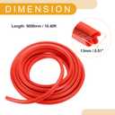 1 Pcs 16.40ft 5000mm Universal Car Door Edge Protective Sealing Strip - Car B-Type Door Scratch Protection Guards Anti-Scratch Collision - TPE Red