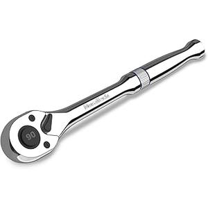 DURATECH 1/2-Inch Drive Ratchet, 90-Tooth Quick-release Ratchet Wrench, Reversible, Cr-V Made, Full Polished, Stocking Stuffers for Men Women Gifts for Men Gifts for Women