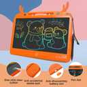 Gosizos Writing Tablet, Erasable Reusable Electronic LCD Drawing Pad, 13.5 Inch Colorful Doodle Board f (Orange)