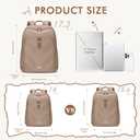 Laptop Backpack for Women,Casual Work Business Backpacks Purse Carry on Travel Backpack,17.3 Inch,Champagne Brown