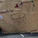 Christopher Knight Home San Pico Wicker Glass Table, Multibrown, 
40"D x 40"W x 29.5"H