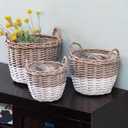 Baskets, Set of 4 for Home, Office, Dorm Room, Living Room, Bedroom, Bathroom, Nursery Storage and Organization (18x15x13in/16x13x11in/12x11x10in/10x10x9in)