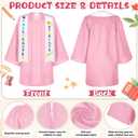 Lasnten Matte Kindergarten Graduation Gown Cap Tassel Set with 2026/2027 Charm Stole Accessories for Kids Grad Gift (Pink) Size 30