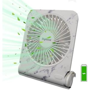 Digibond USB Fan Small and Powerful 5in 4-Level Speed Rechargeable 5.1in Easy to Carry