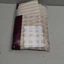 jinchan Striped Linen Kitchen Curtains 45 Inches Tier Curtains Farmhouse Modern Cafe Style Small Window Treatments Airy Light Filtering Rod Pocket for Living Room Bathroom 2 Panels Taupe Grey