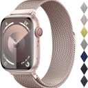Original Stainless Steel Milanese Loop Compatible with Apple Watch Band 38mm 40mm 41mm 42mm, Magnetic Clasp Replacement Band for iwatch Series 10, 9, SE, 8 7 6 5 4 3 2 1, Women & Men