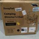 SUNNYFEEL Camping Directors Chair, Heavy Duty,Oversized Portable Folding Chair with Side Table, Pocket for Beach, Fishing,Trip,Picnic,Lawn,Concert Outdoor Foldable Camp Chairs, X-Large