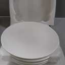 White Dinner Plates Set of 4, Extra Large 12 Inch Dinner Plates, Oversized Ceramic Plates for Main Dishes, Microwave and Dishwasher Safe, 30.7Cm