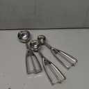 Ice Cream Scoop, 3Pcs Cookie Scoop Set, 18/8 Stainless Steel Cookie Dough Scoop, Cookie Scoops for Baking Set of 3, Ice Cream Scooper with Trigger Release, Cookie Scooper for Baking