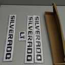 3D Raised and Strong Adhesive Decals Letters Compatible for 2012-2025 Silverado LT 1500 2500Hd 3500Hd (Gloss Black)