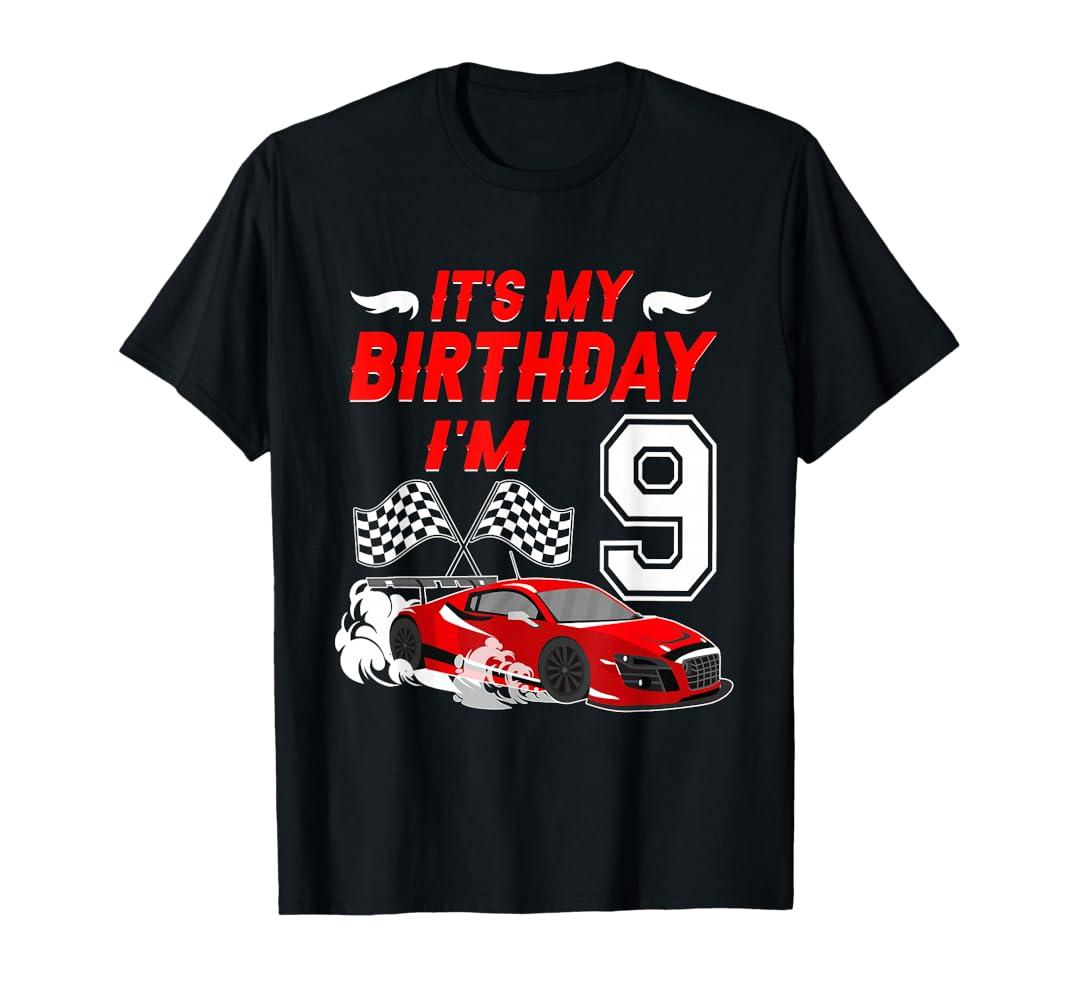 Birthday Boy Race Car Birthday Racing Driver Theme Party T-Shirt, XS