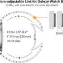 KADES Stainless Steel Band Compatible with Galaxy Watch 8 Classic 46mm, Ultra 47mm, Watch 8/7/6/5/4 40mm/44mm, 6/6 Classic/5 Pro 43mm/47mm/45mm/42mm/46mm, Classic Business Band for Galaxy Watch