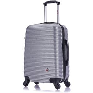 InUSA ROYAL 20-Inch Carry-On Hardside Spinner Luggage Lightweight Silver