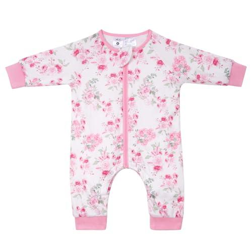 Littogoose Baby Sleep Suit 1.0TOG Long Sleeve Wearable Blanket with Legs, Soft Sleeping Bag with Feet newborn to 24 Months, XS
