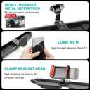 Magnetic Dash Phone Mount for 2018-2023 Jeep Wrangler JL JLU & Gladiator JT Accessories Multi-Mount Phone Holder Dashboard Storage Tray with Extra Clip Bracket, Not for Oil-Electric 4xe