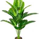 Rozwkeo Artificial Plants in Pots Large Fake Tree Floor Faux Tropical Plants Decorative Greenry House Potted Tall for Home Office Living Room Decor Indoor Garden Outdoor (80cm Tropical Banana)