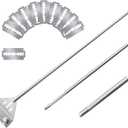 Kirecoo Algae Scraper for Glass Aquariums, 25.6" Fish Tank Cleaner, Stainless Steel Algae Scraper for Fish Tank with 10 Blades, Aquarium Glass Cleaning Tools, Cleaning Accessories