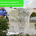 2 x Fruit Tree Netting, 10x10FT Large Garden Netting with Drawstring and Zipper Plant Cover Net Bag Row Cover Barrier Protection Net for Bird, Garden Mesh for Tree Flower Fruit (1 Pack)