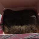 Ms Taj 18 Inch Hair Topper with Clip in Bangs, Synthetic Fluffy 4"x5" Layered Straight Toppers for Women, 360 3D Cover Bangs Hairpiece for Thinning Hair(Ombre Brown Blonde)