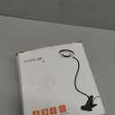 LED Desk Lamp with USB Adapter【3 Color Modes 10 Brightness】 Eye Caring Clip on Clamp Light, 40cm Flexible Arm Book Ring Light for Gaming/Video Conference/Reading, Clip on Table, Headboard