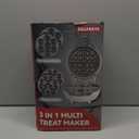 SugarWhisk 3 in 1 Thick Belgian Waffle Maker with Removable Plates, 8" Non Stick Belgian Waffle Iron Removable Plates, Mini Donut Maker Machine, Cake Pop Maker Machine Set with Accessories & Tools