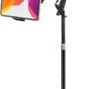 Tablet Floor Stand, Overhead Bed Phone Stand with 8.8 lb Super Stable Base & Angle/Height Adjustable, Compatible with 4.5''-13'' iPhone, iPad Pro 12.9, Galaxy Tab, Kindle, Phones