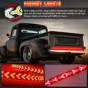 OJJ 2026 New Light LED Bar Signal Break Reverse,60 Inch LED Tailgate Light Bar Strip,Turn Signal Strip, Red & Amber Sequential Lighting, Waterproof Flexible Tailgate Light (60in)