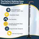 Carbon Fiber Walking Cane for Men and Women, Ultra Lightweight Adjustable Height Walking Stick with Non-Slip Base for Stable Support, Durable Daily Mobility Aid for Elderly and Outdoor Use