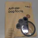 Kuoser Non Slip Dog Socks for Hardwood Floors, 4Pack Anti-Slip Dog Grippy Socks to Prevent Licking Paws, Dogs Booties Paw Protectors with Double-Sided Traction for Medium Dogs, Gray M (M(Length: 6.3"))