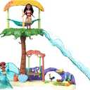 Mattel Disney Moana 2 Toys, Moana’s Island Adventure Playset with Moana & Simea Small Dolls, 2 Character Friends, 5 Play Areas & 8 Accessories