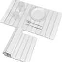 Extral Large Stone Dish Drying Mats for Kitchen Counter, 28"(L)16"(W), Collapsible Quick Drying Dish Mats, Eco-Friendly Absorbent Diatomaceous Earth Mat for Dishes Cups Bottles, Match Any Countertop