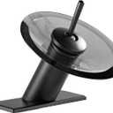 Bathroom Faucet Black Glass Spout Waterfall Single Handle One Hole Bath Sink Faucet Vanity Lavatory Basin Mixer Tap with Cover Plate Deck Mount Commercial (Regular)