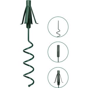 HarcoHome Christmas Tree Topper Holder - Heavy-Duty Metal Twist On Tree Topper Supporter for Your Tree Toppers, Tree Topper Stabilizer Fits Most Tree Sizes, Secure Lock for Treetop Ornaments (Green)