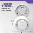 Kidde Smoke and Carbon Monoxide Detector, 10-Year Battery Powered, LED Status Lights, 85 dB Alarm, 5-inches, 30CUD10, 1 Pack
