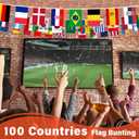 100 Countries String Flag, 82 ft International Flags Bunting Banner, World Flag Banner Decoration for World Cup Party, School, Sports Events, Grand Opening, Party