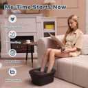 Collapsible Foot Bath, Foot Spa Bath Massager with Heat, Bubble, Remote Control, Temperature Control, 3 Pedicure Attachments, Feet Soaking Tub for Stress Relief