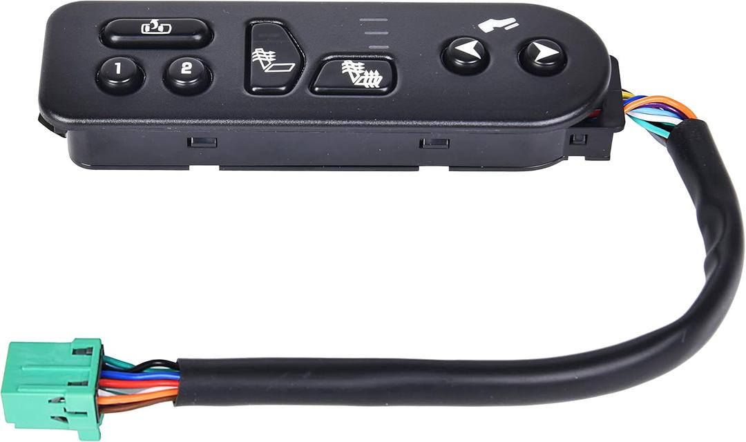 Seat Heater Switch Driver Side Compatible with 2003-2006 Cadillac Escalade Chevy Avalanche 1500 2500 Suburban 1500 2500 Tahoe GMC Yukon XL 1500 2500 Replaces 15116862 15179136 SW8420 901-196
