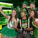 4 x St Patricks Day Headband Glitter Green Shamrock Headbands for St Patricks Day Accessories Women